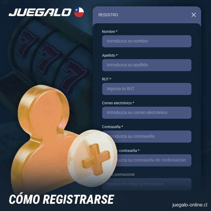 Instrucciones para crear una cuenta en el casino Juegalo