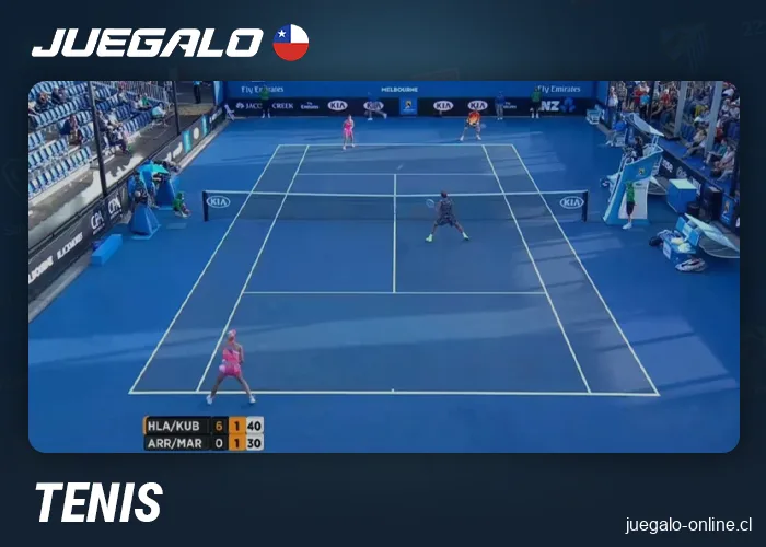 Partidos de tenis para apostar en Juegalo Chile
