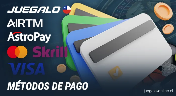 Sistemas de pago actuales en Juegalo para los jugadores de Chile
